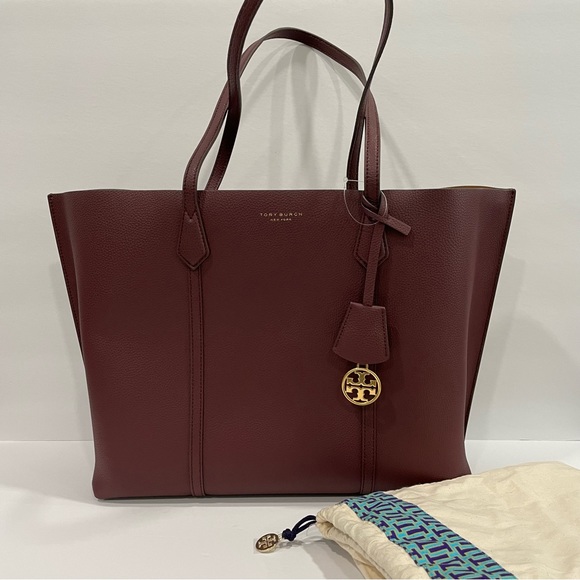 Tory Burch Burgundy Tote Bag - Picture 12 of 14